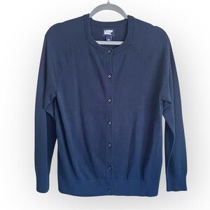 NEW Land’s End Classic Cardigan sweater, navy blue, size S, relaxed fit